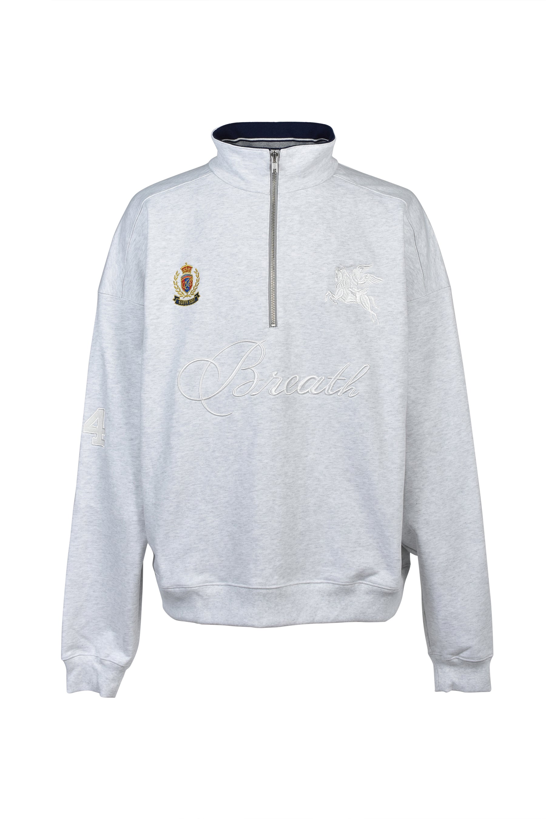 HALF ZIP SWEAT / GRY