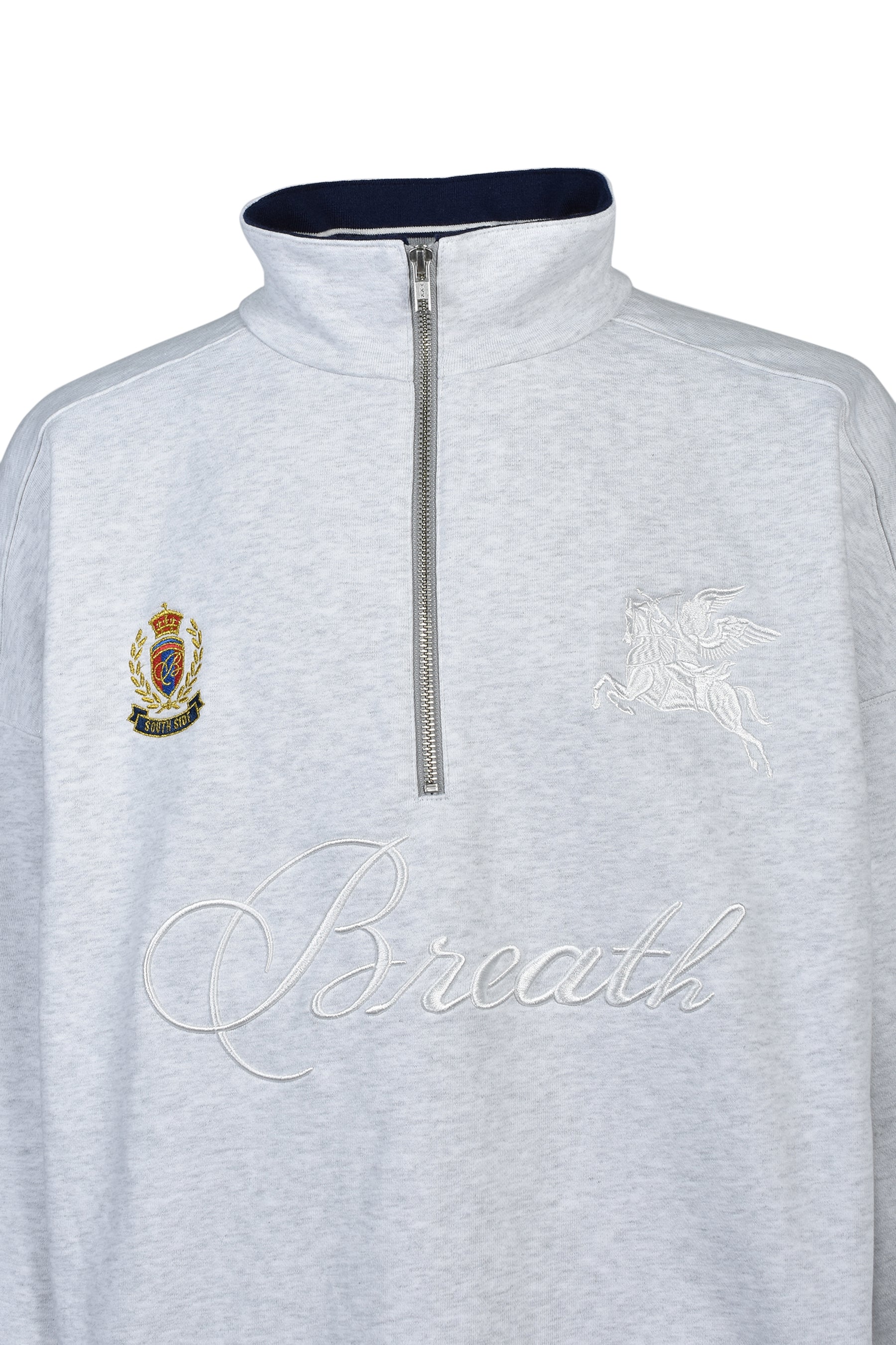 HALF ZIP SWEAT / GRY
