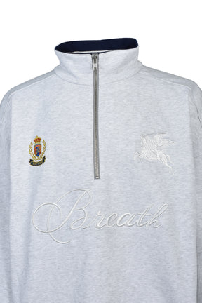 HALF ZIP SWEAT / GRY