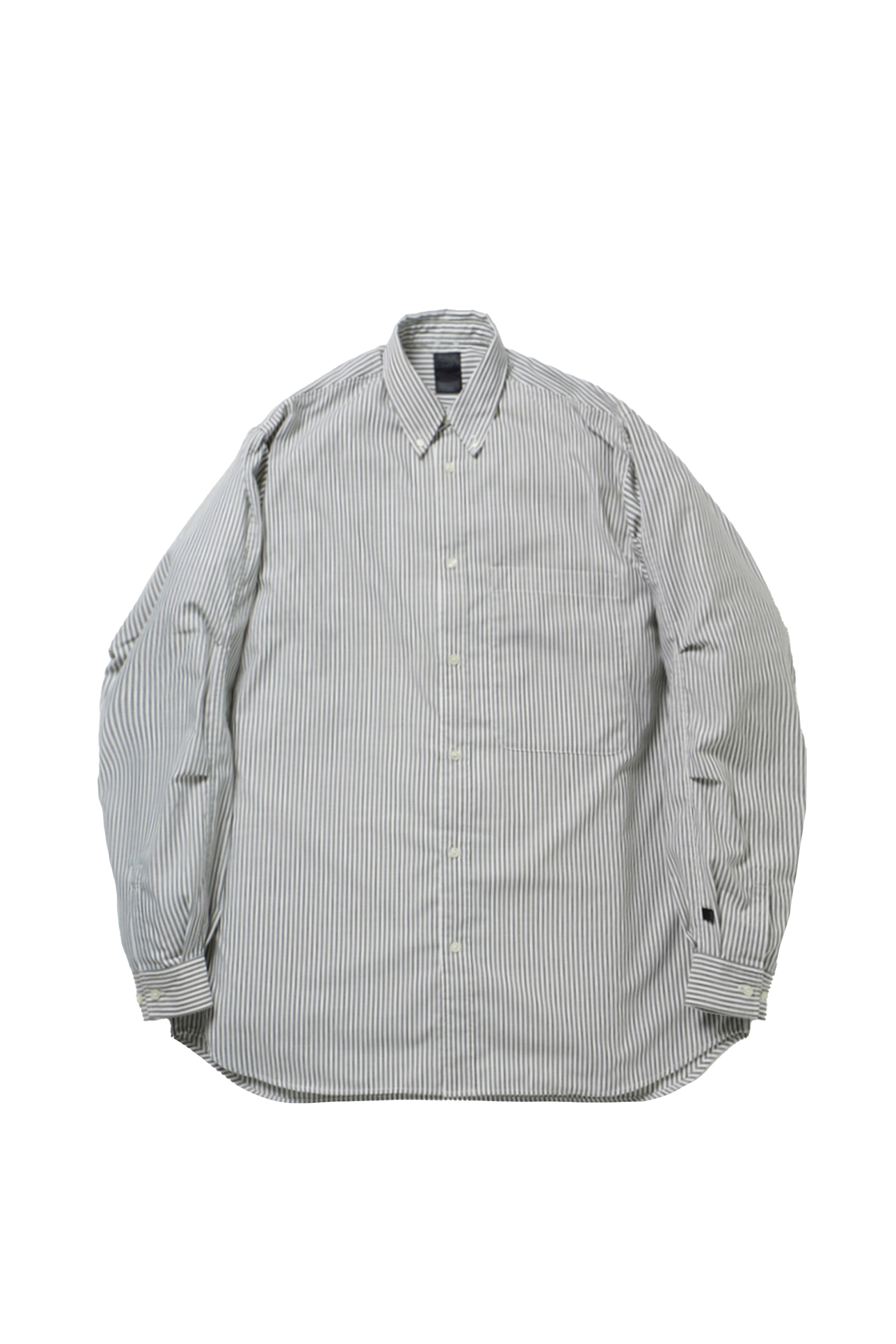 DAIWA PIER39 SS23 TECH BUTTON DOWN SHIRTS L/S STRIPE / M OLV -NUBIAN