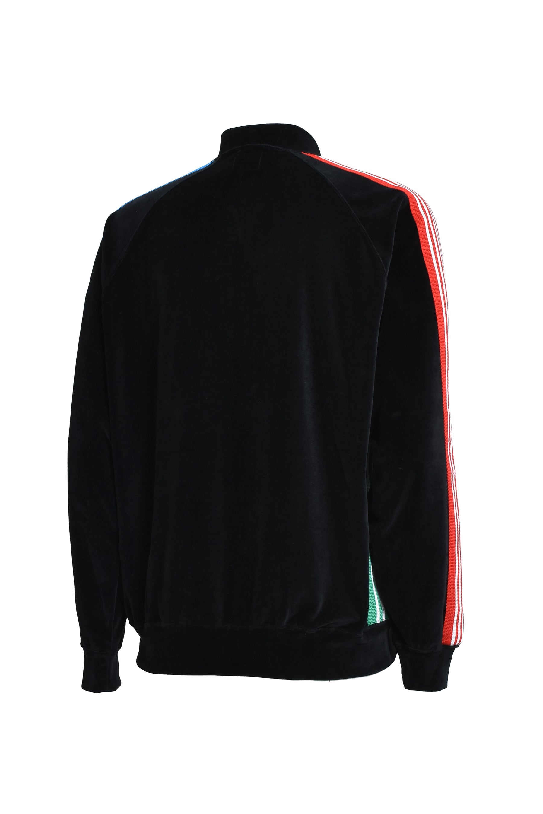 RIB COLLAR TRACK JACKET - C/PE VELOUR / BLK MULTI