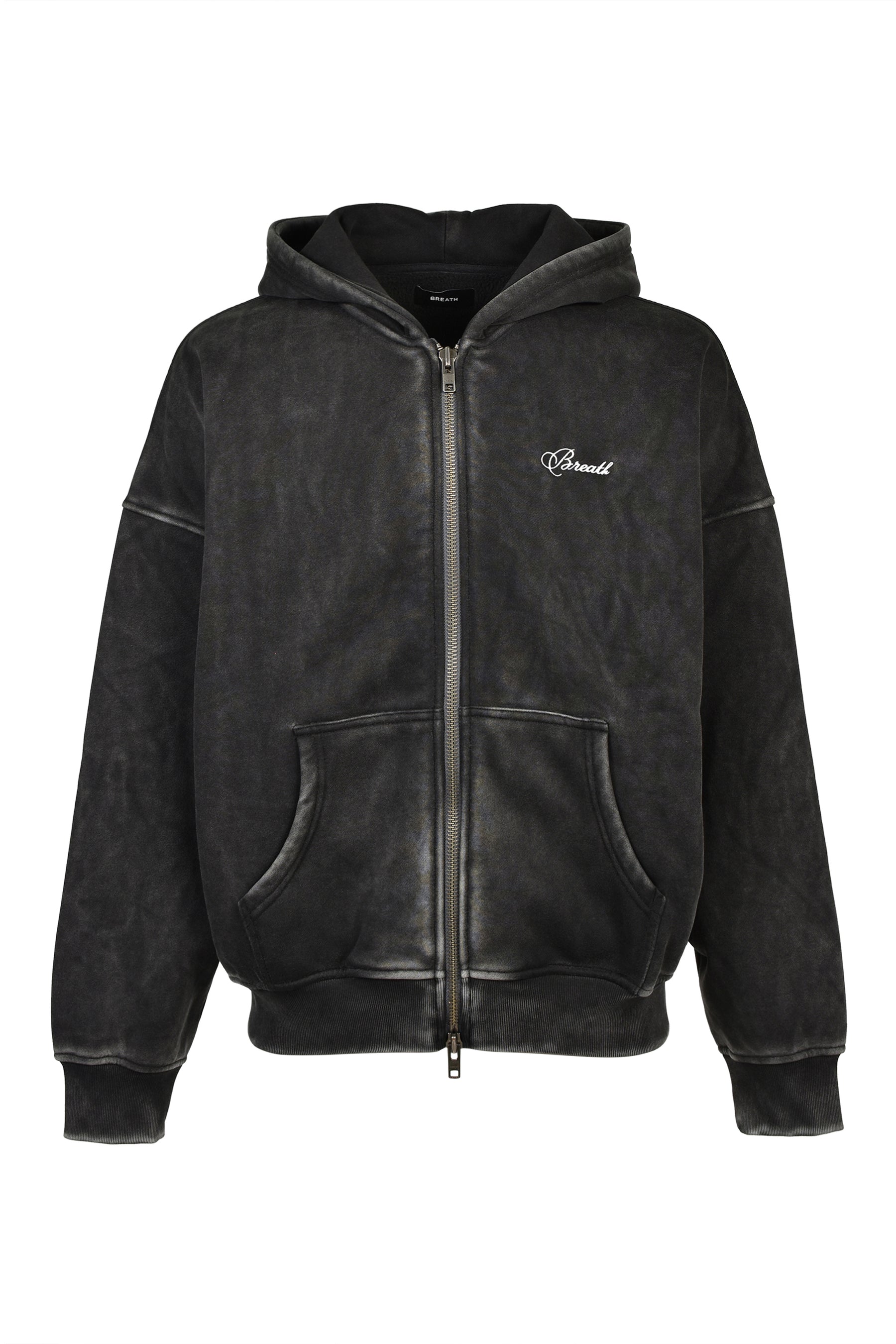 FADE ZIP HOODIE / BLK