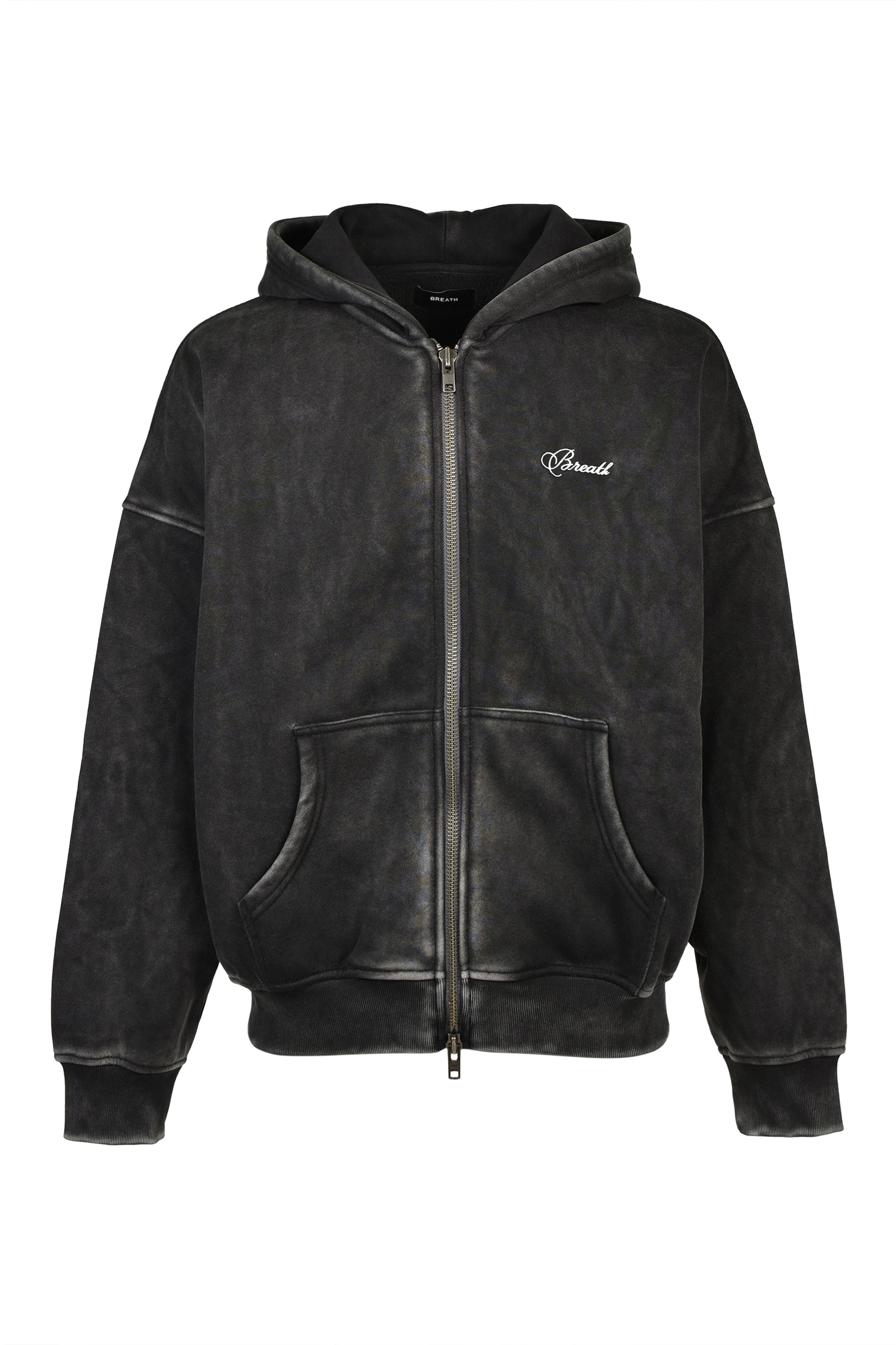 FADE ZIP HOODIE / BLK