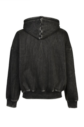 FADE ZIP HOODIE / BLK