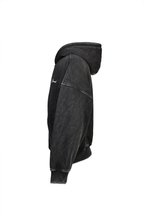 FADE ZIP HOODIE / BLK