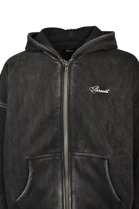 FADE ZIP HOODIE / BLK