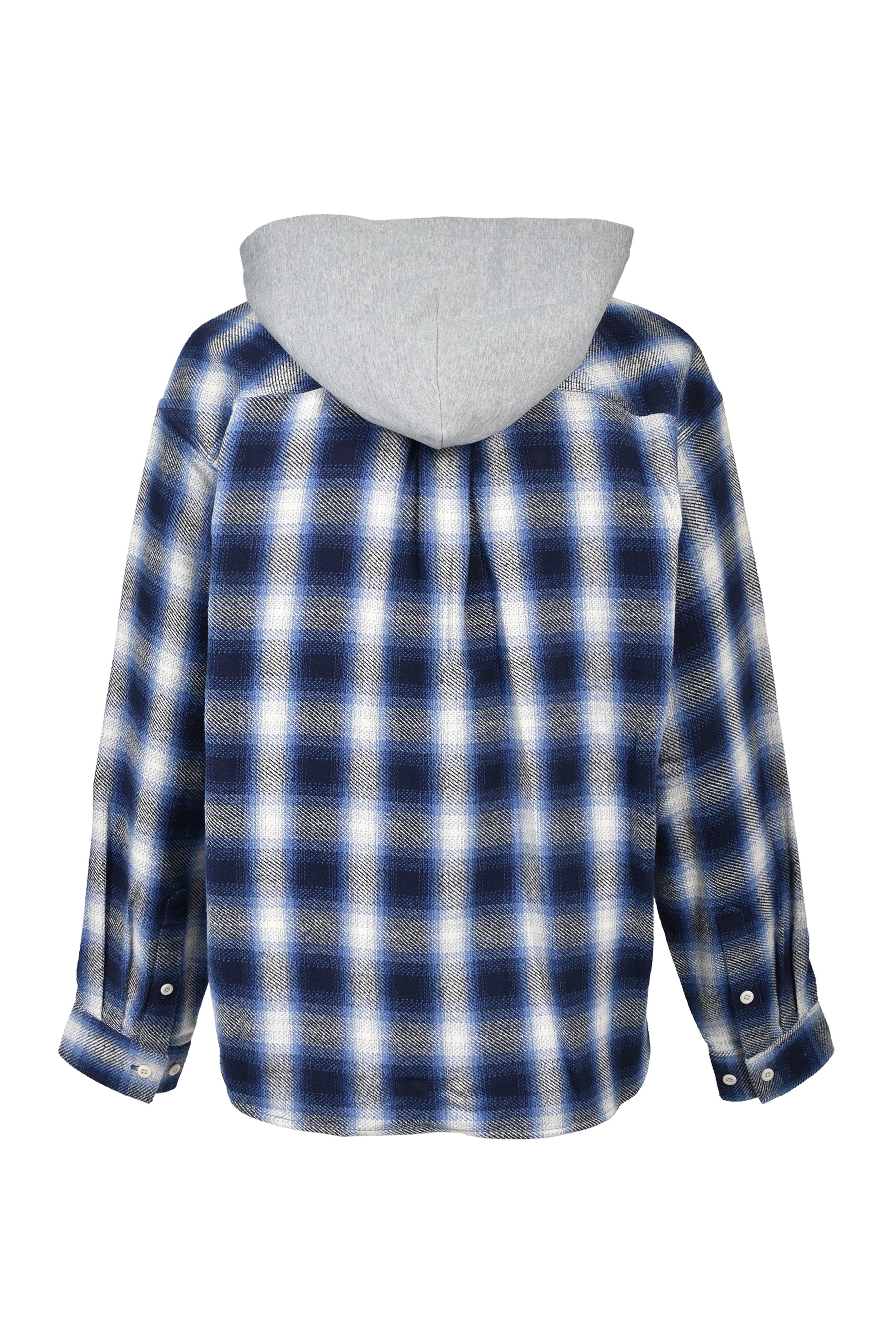 CHECK HOOD SHIRT / BLUE
