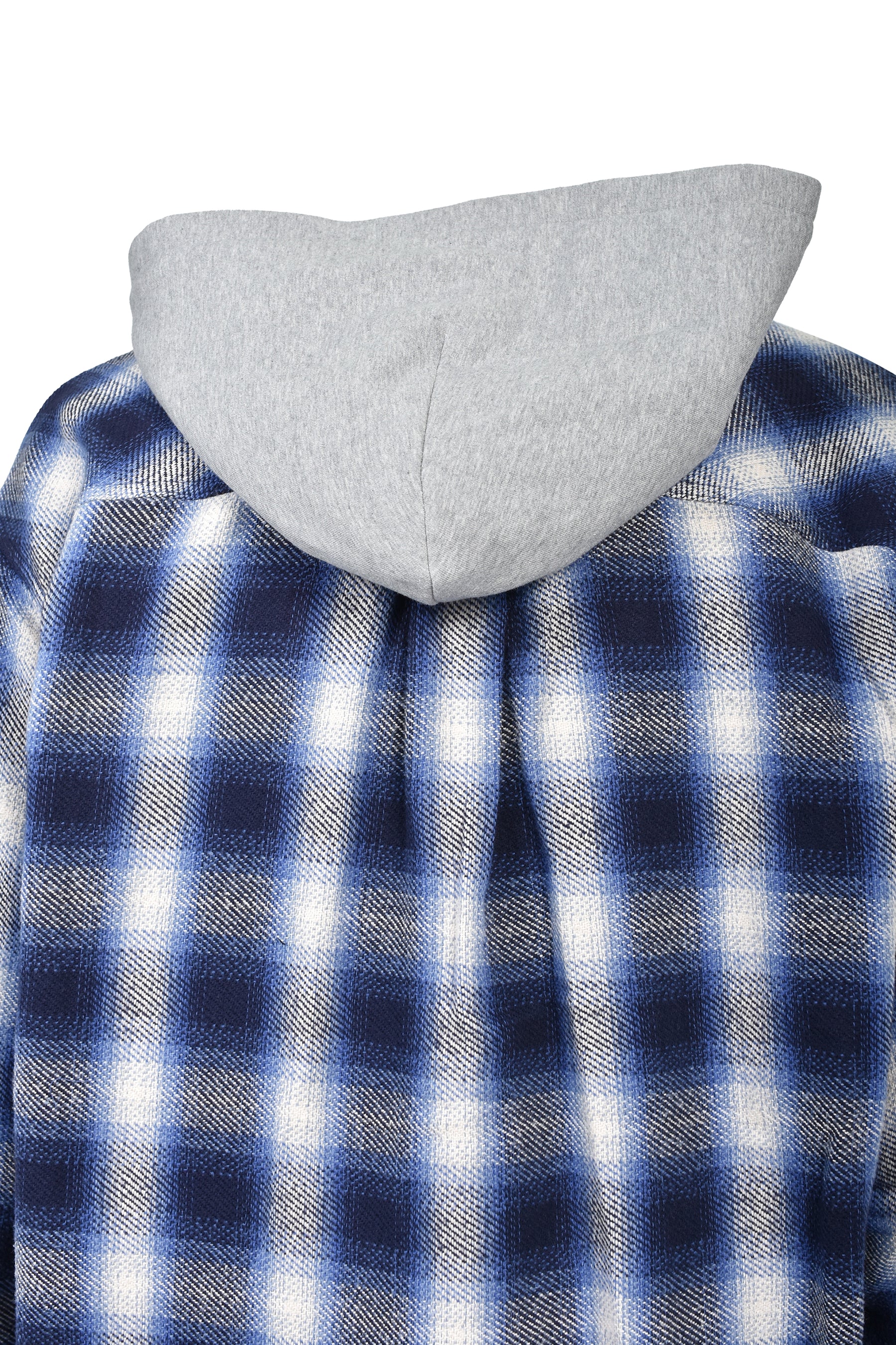 CHECK HOOD SHIRT / BLUE