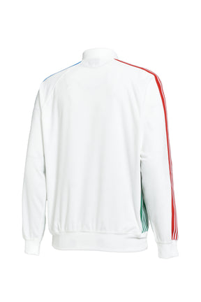 RIB COLLAR TRACK JACKET - C/PE VELOUR / WHT MULTI