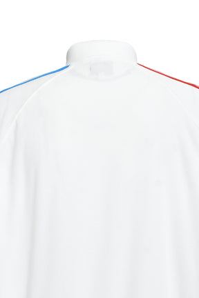 RIB COLLAR TRACK JACKET - C/PE VELOUR / WHT MULTI