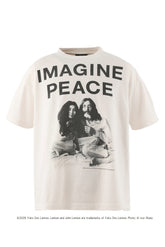 JL_SS T-SHIRT/IMAGINE PEACE / WHT