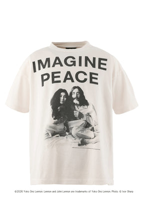 JL_SS T-SHIRT/IMAGINE PEACE / WHT