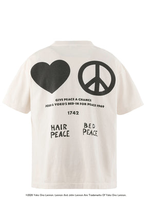 JL_SS T-SHIRT/IMAGINE PEACE / WHT