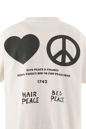 JL_SS T-SHIRT/IMAGINE PEACE / WHT