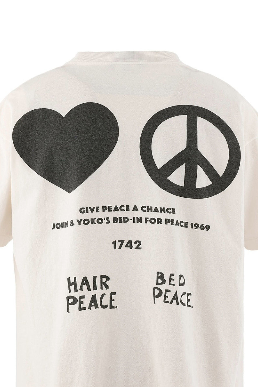 JL_SS T-SHIRT/IMAGINE PEACE / WHT