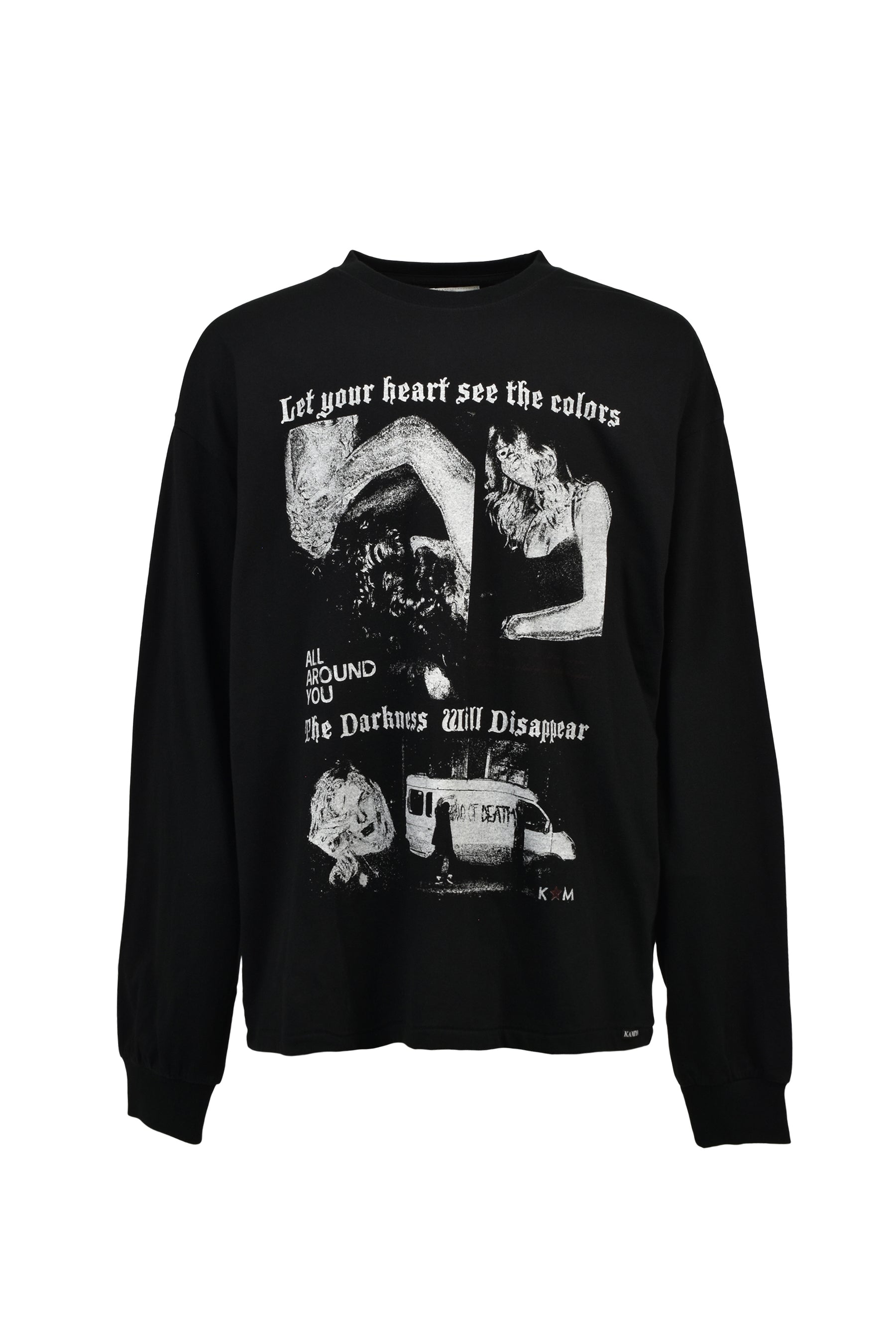 KAMIYA カミヤ SS26 “ALL AROUND YOU” L/S TEE T/C / BLK - NUBIAN