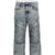 LAYERED BIKER DENIM PANTS / IND