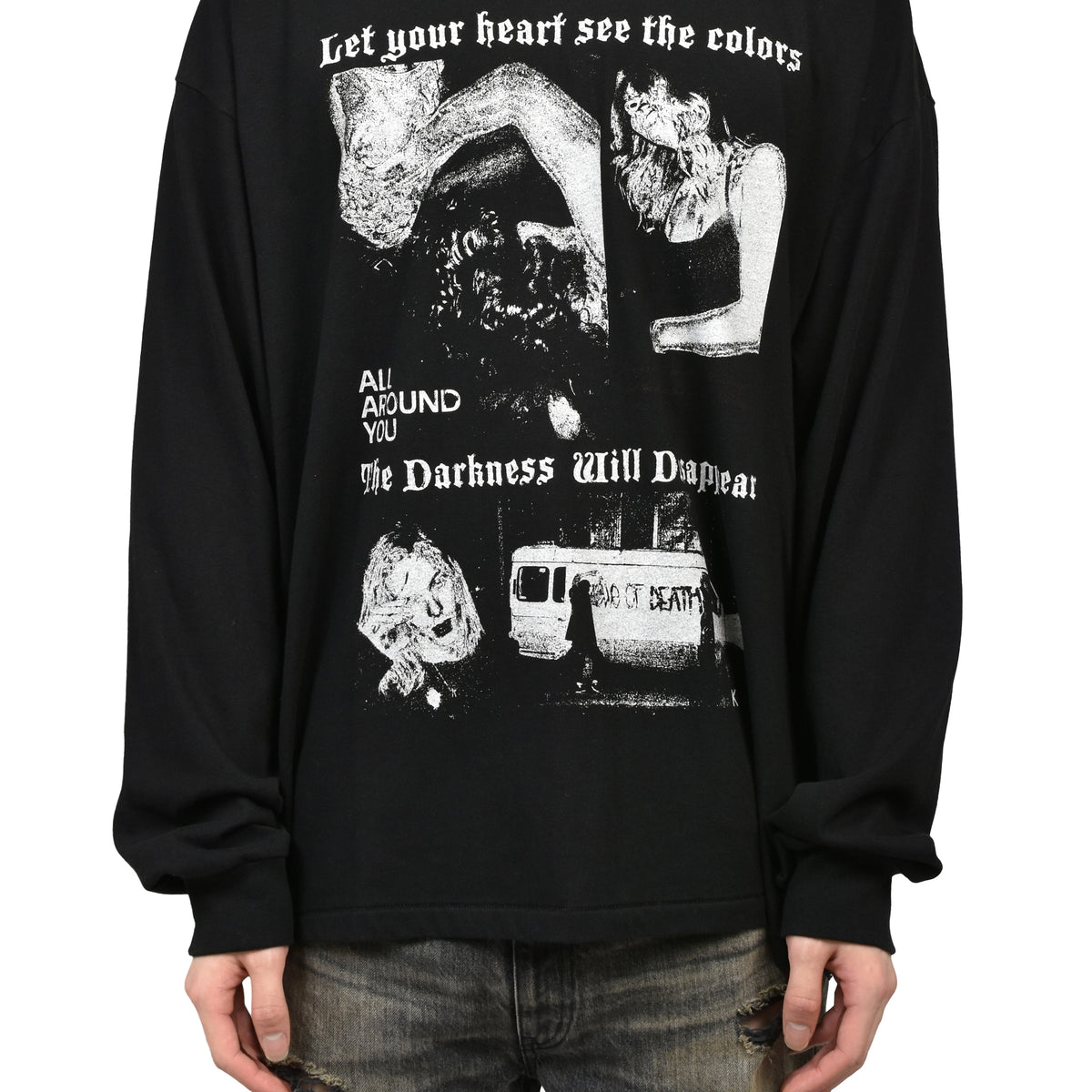 KAMIYA カミヤ SS26 “ALL AROUND YOU” L/S TEE T/C / BLK - NUBIAN