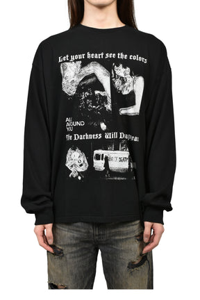 KAMIYA “ALL AROUND YOU” L/S TEE T/C 新品 KAMIYA カミヤ SS26 “ALL AROUND YOU” L/S TEE T/C / BLK - NUBIAN
