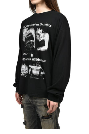 KAMIYA カミヤ SS26 “ALL AROUND YOU” L/S TEE T/C / BLK - NUBIAN
