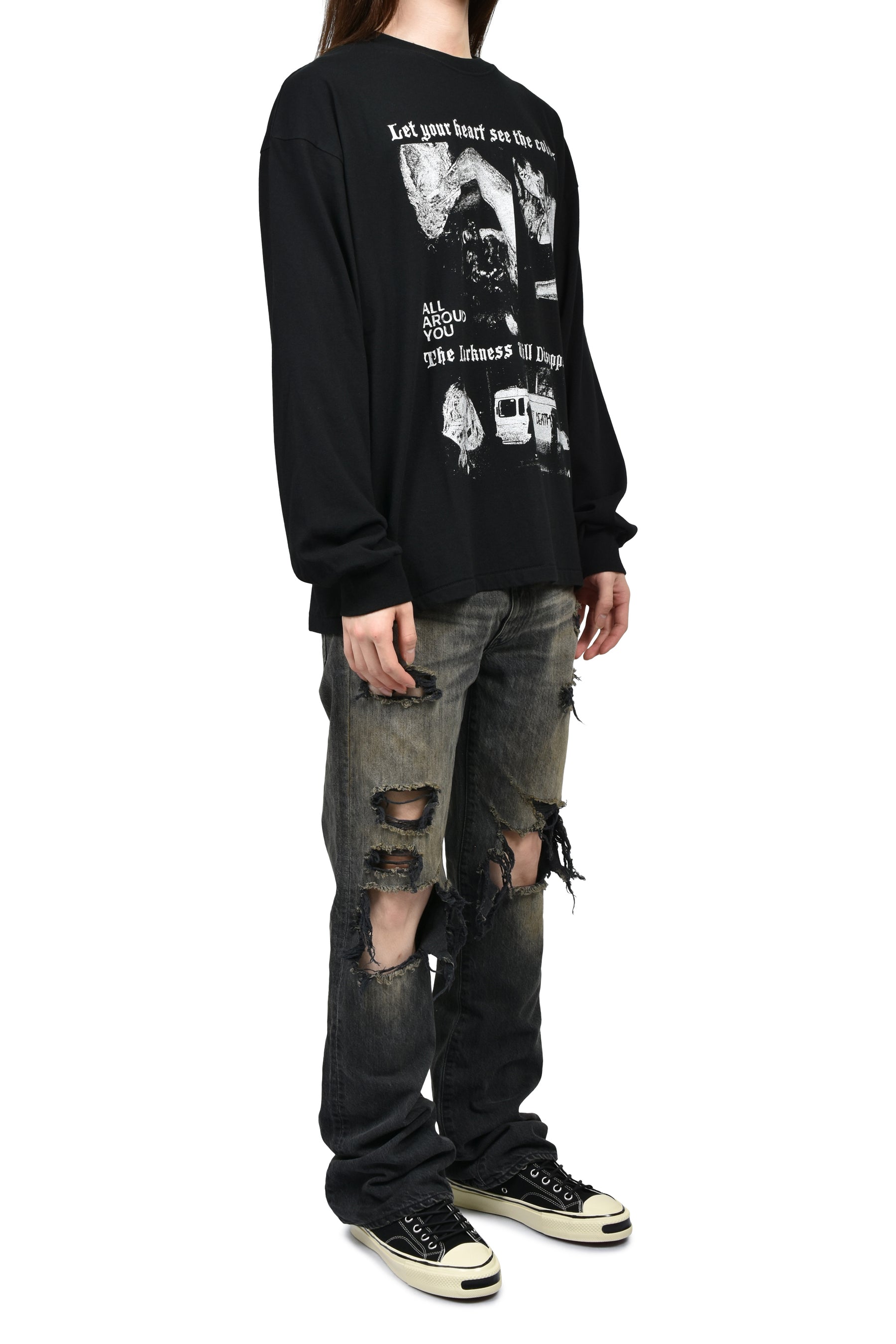 KAMIYA “ALL AROUND YOU” L/S TEE T/C 新品 KAMIYA カミヤ SS26 “ALL AROUND YOU” L/S TEE T/C / BLK - NUBIAN