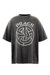 BKM_SS T-SHIRT/PEACE / BLK