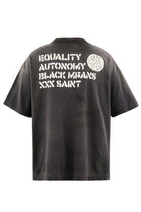 BKM_SS T-SHIRT/PEACE / BLK