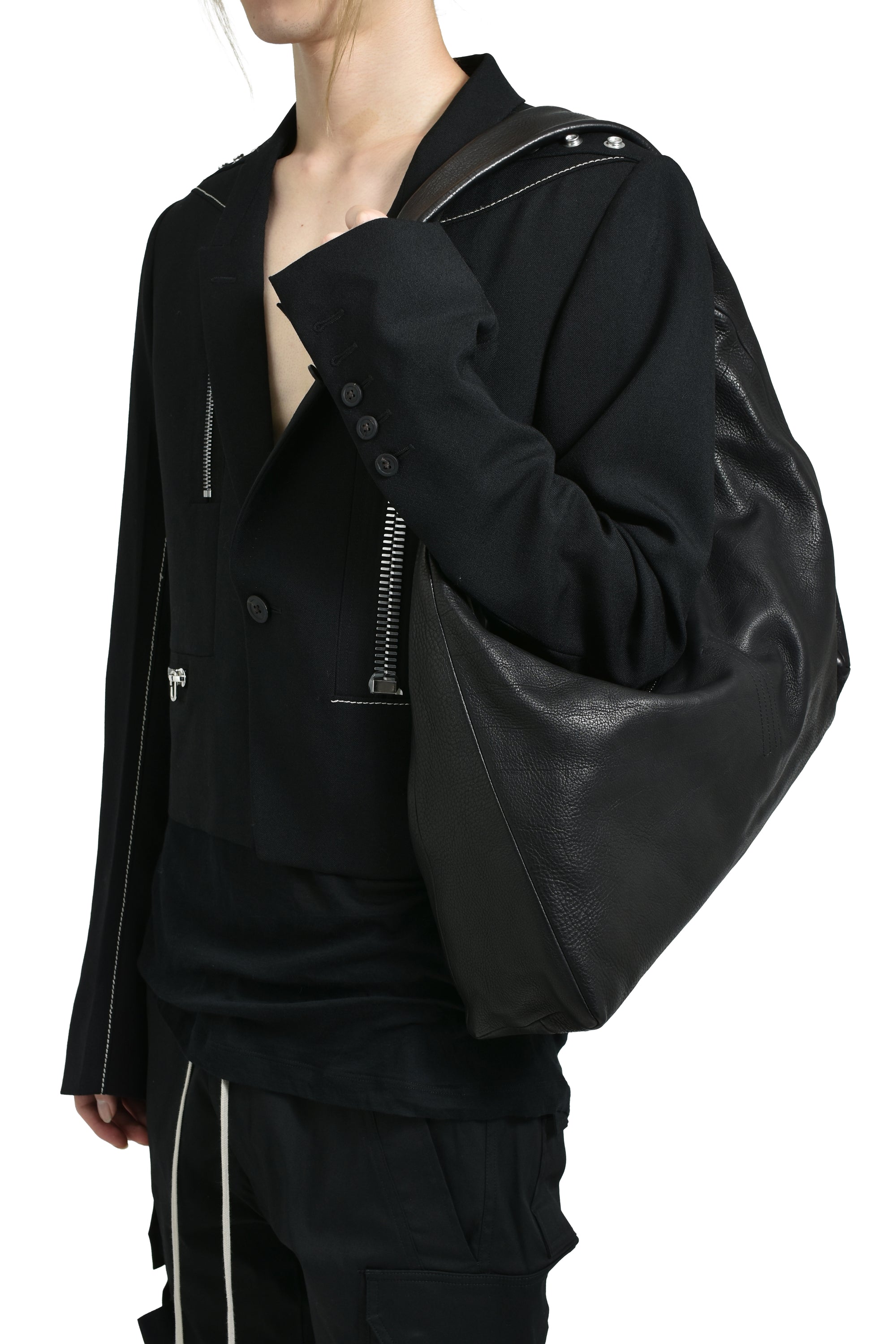 CROPPED GEMINI BAG / BLK