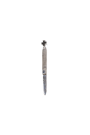 KNIFE EARRING - STERLING SILVER / BLACK ENAMEL / SIL