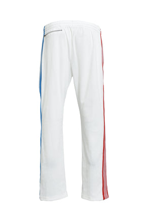 NARROW TRACK PANT - C/PE VELOUR / WHT MULTI