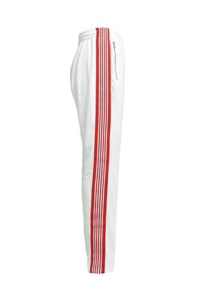 NARROW TRACK PANT - C/PE VELOUR / WHT MULTI