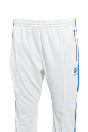 NARROW TRACK PANT - C/PE VELOUR / WHT MULTI