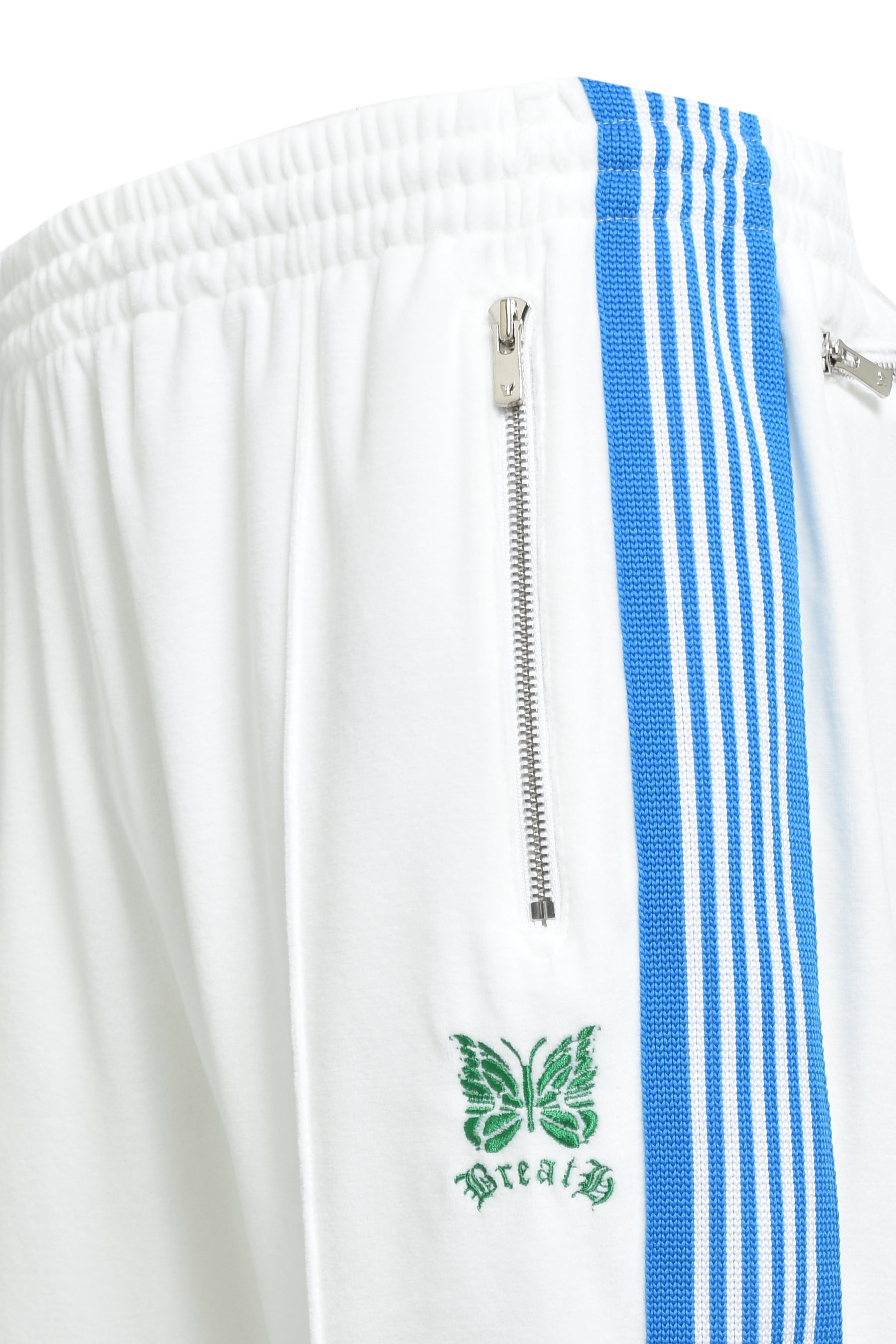 NARROW TRACK PANT - C/PE VELOUR / WHT MULTI