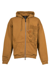 RELAX FIT ZIPPED HOODIE / COCOA