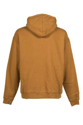RELAX FIT ZIPPED HOODIE / COCOA