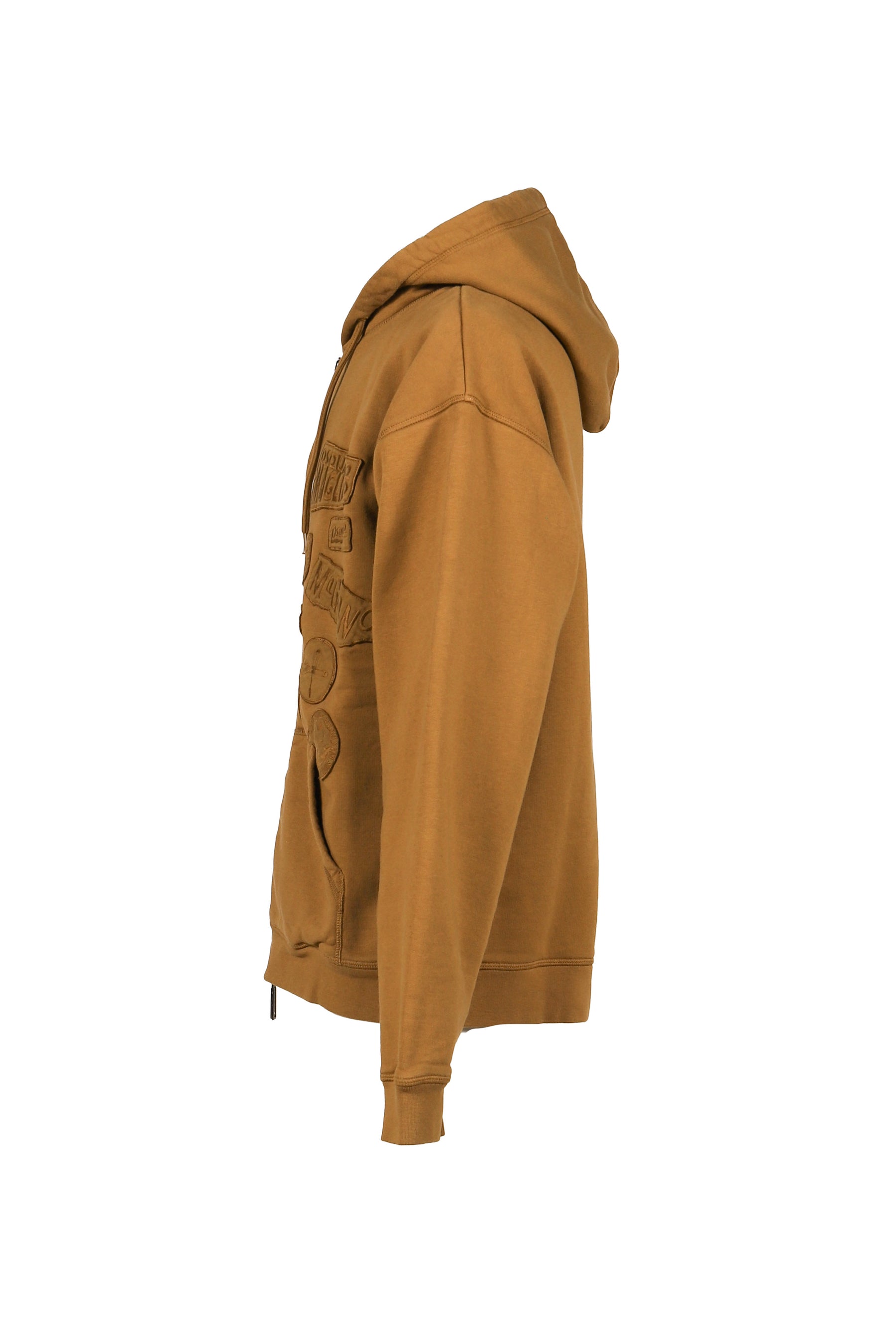 RELAX FIT ZIPPED HOODIE / COCOA