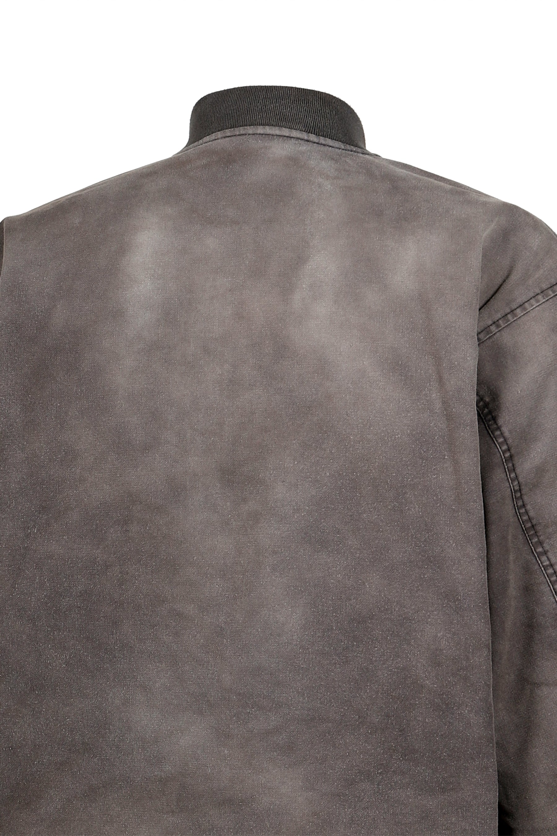 EMBROIDERED HEAVY SUN-FADED FLIGHT JACKET / D.GRY