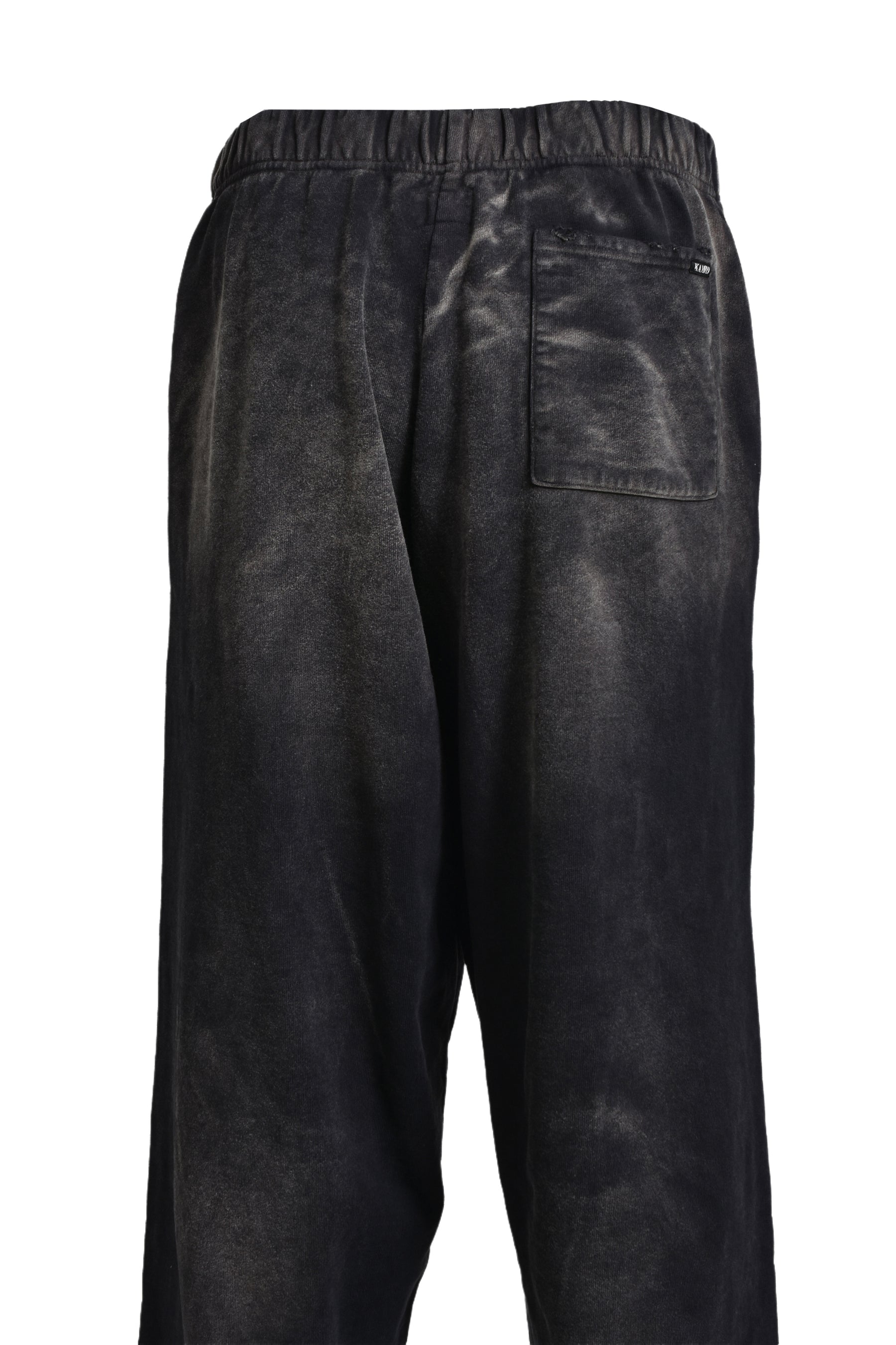 “RODEO”BREACHED SWEAT WIDE PANTS / BLK