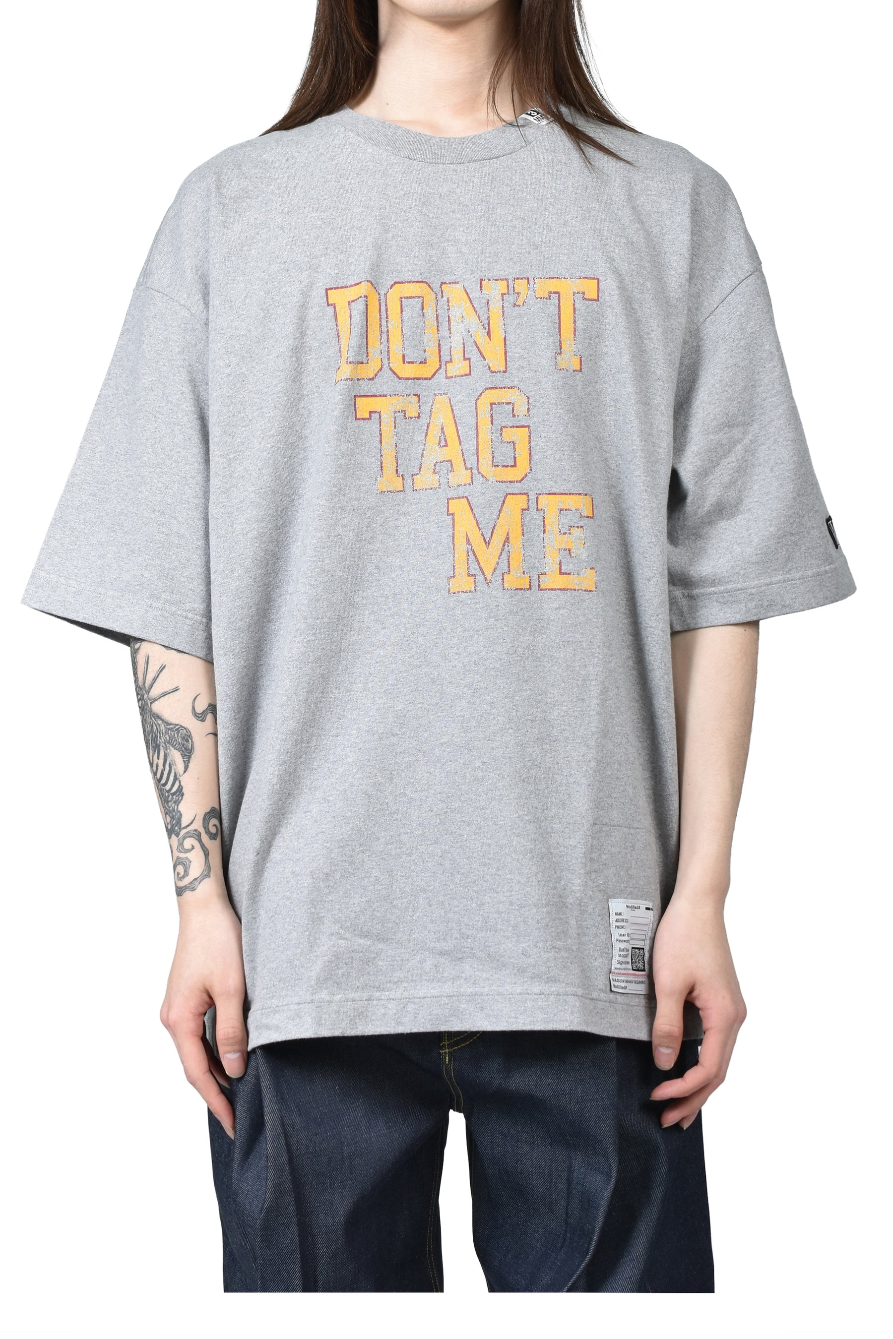Maison MIHARA YASUHIRO DON'T TAG ME PRINTED TEE / GRY
