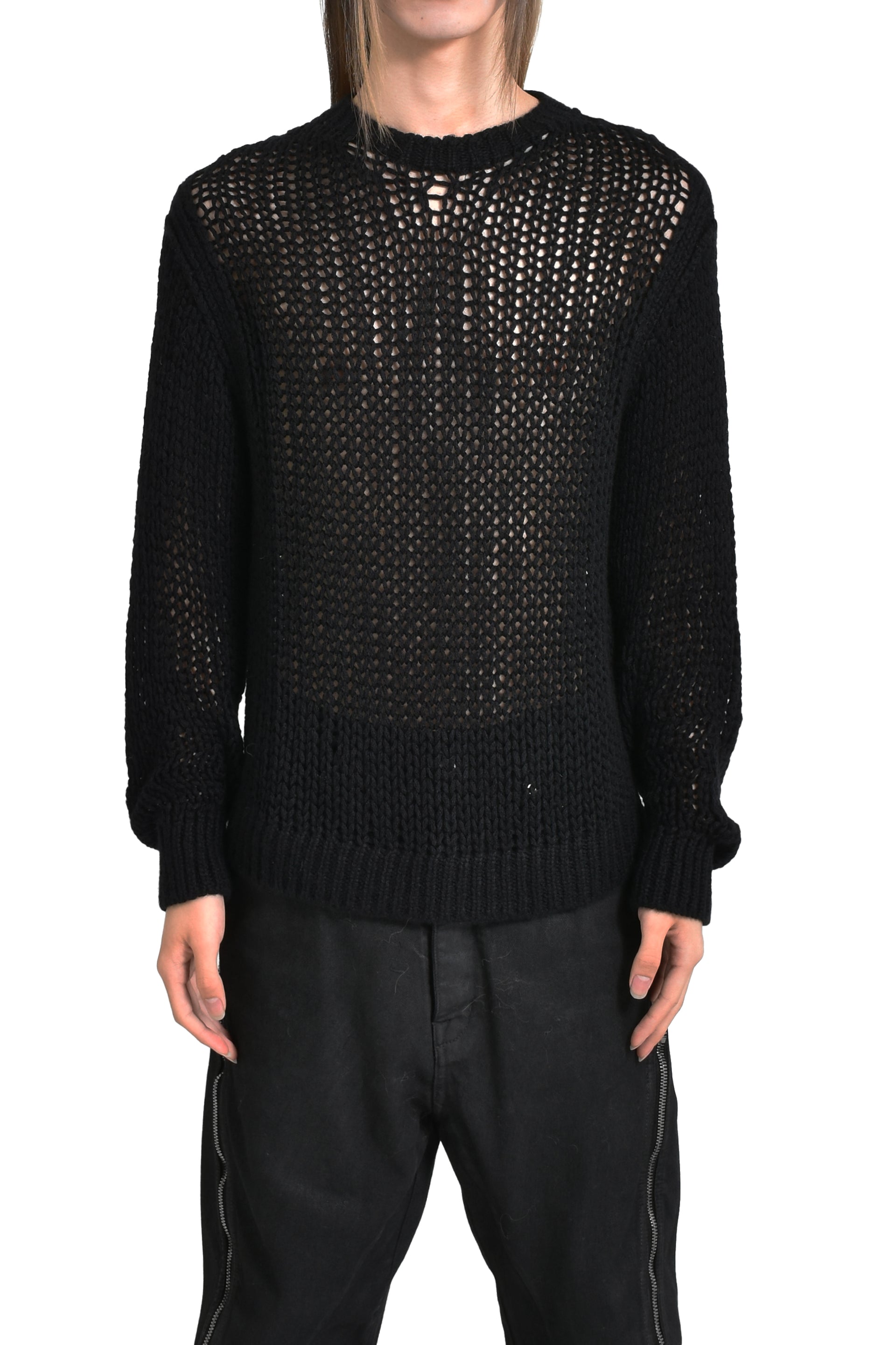 Rick Owens OVERSIZED LS ROUND NECK / BLK