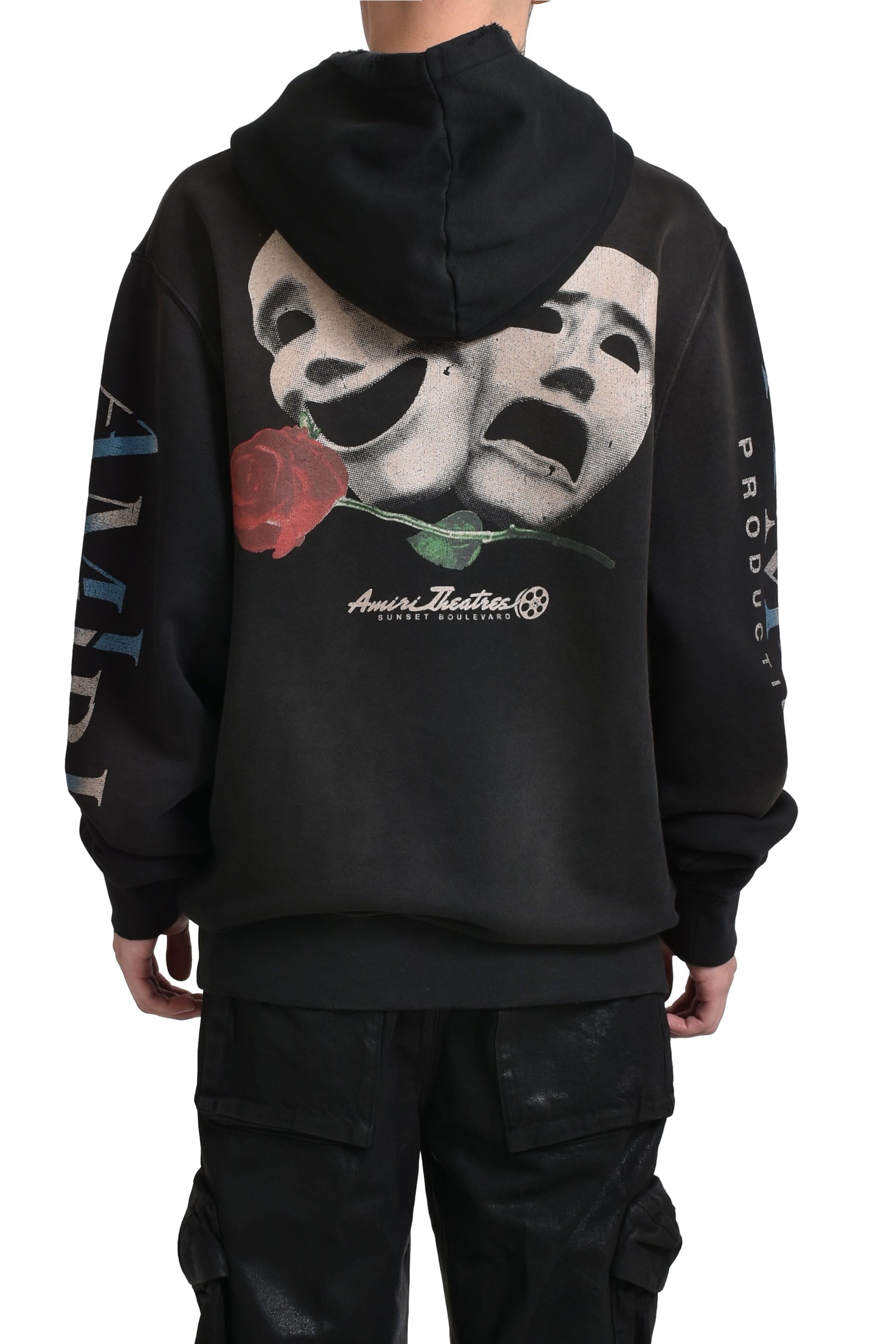 THEATRE MASKS HOODIE / BLK