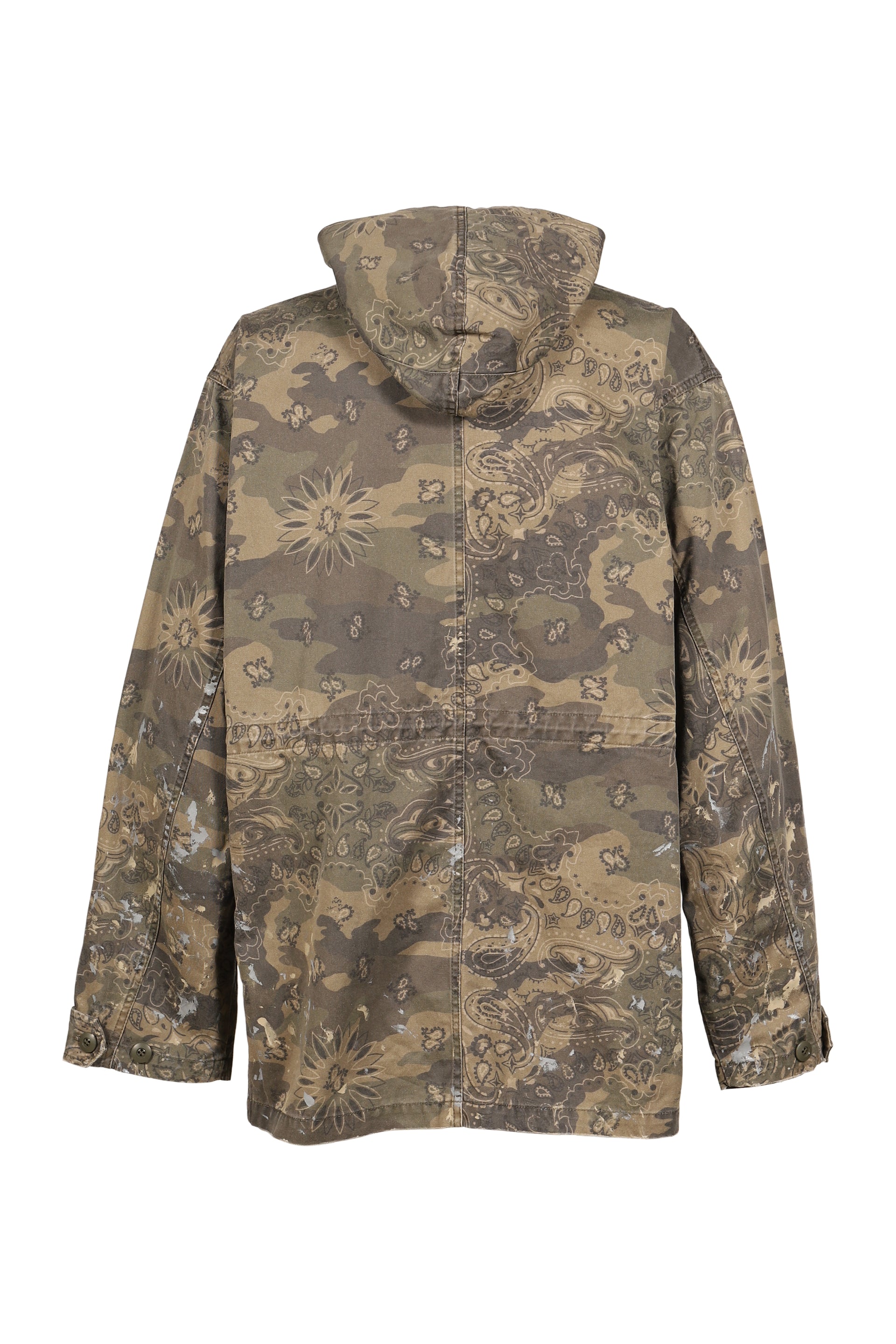 PAISLEY CAMO HOODED BLOUSON / KHA