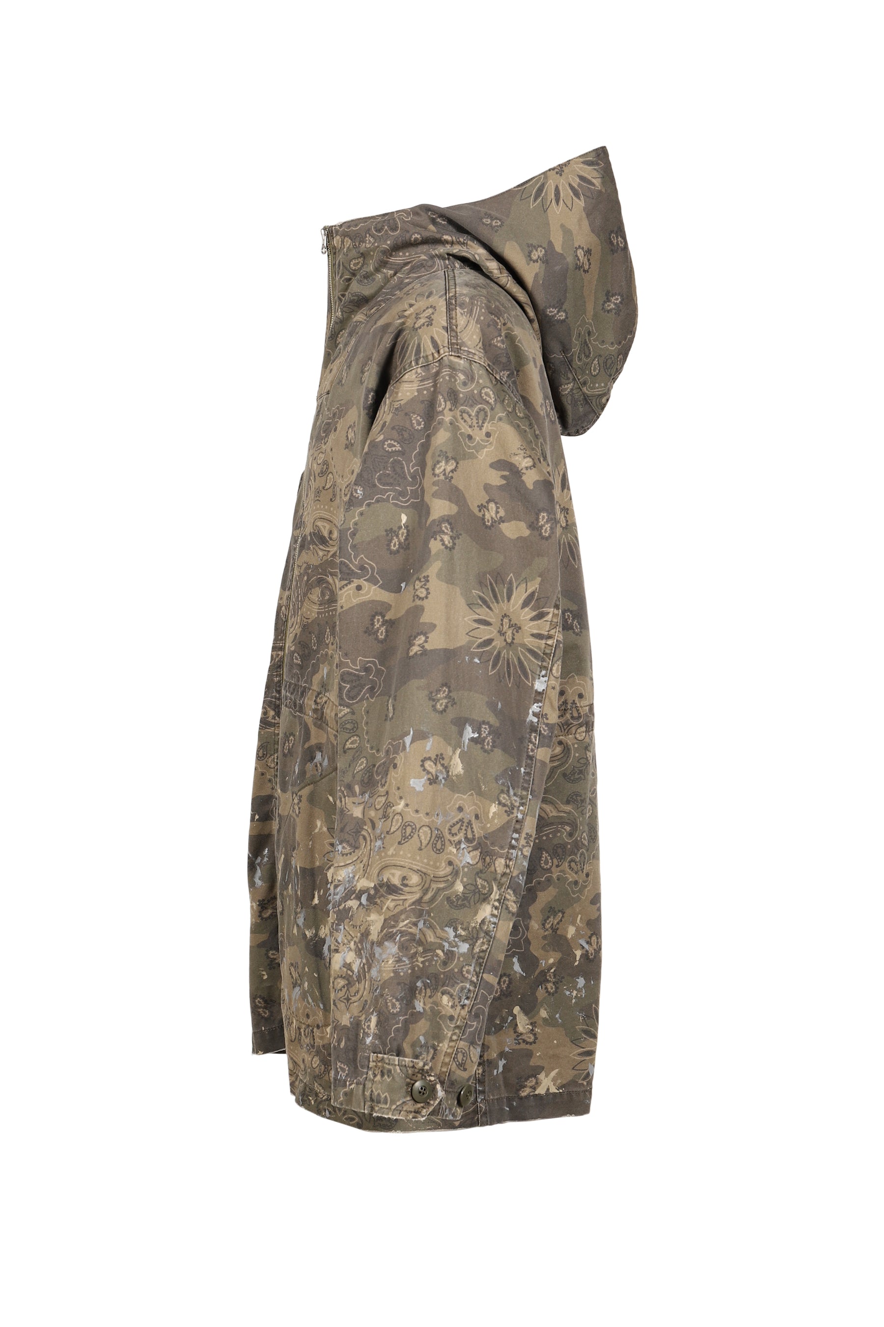 PAISLEY CAMO HOODED BLOUSON / KHA