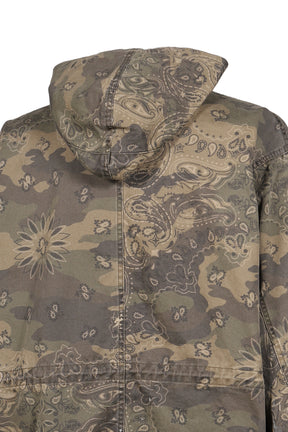 PAISLEY CAMO HOODED BLOUSON / KHA