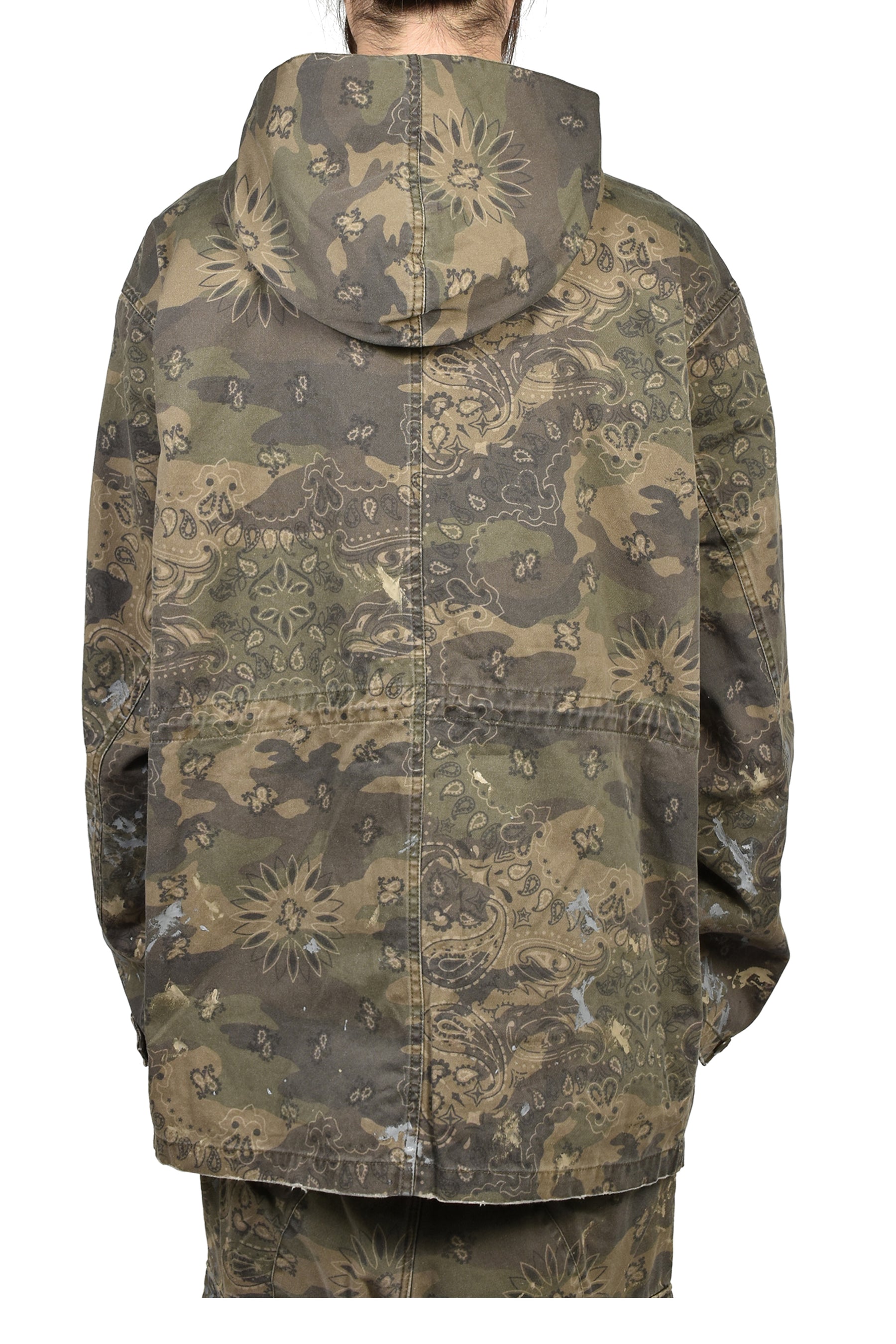 PAISLEY CAMO HOODED BLOUSON / KHA