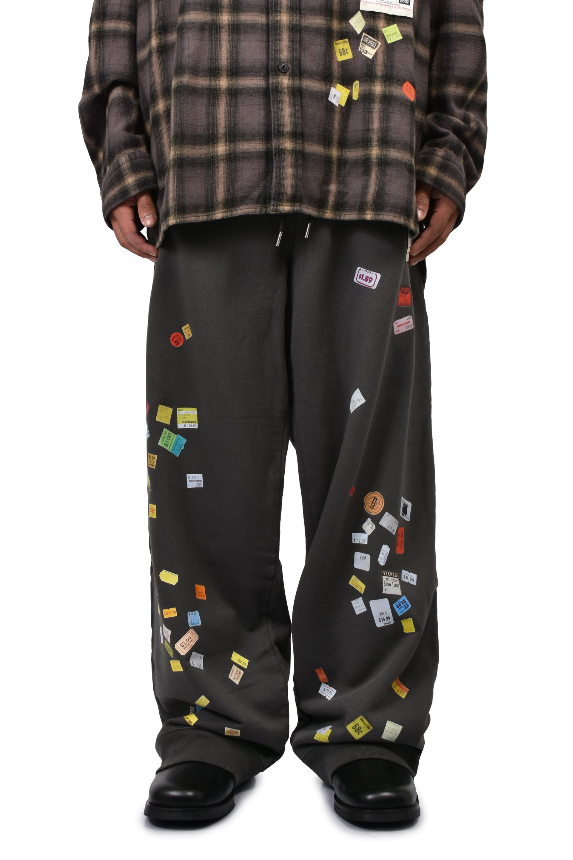 PRICE STICKER SWEAT PANTS / BLK