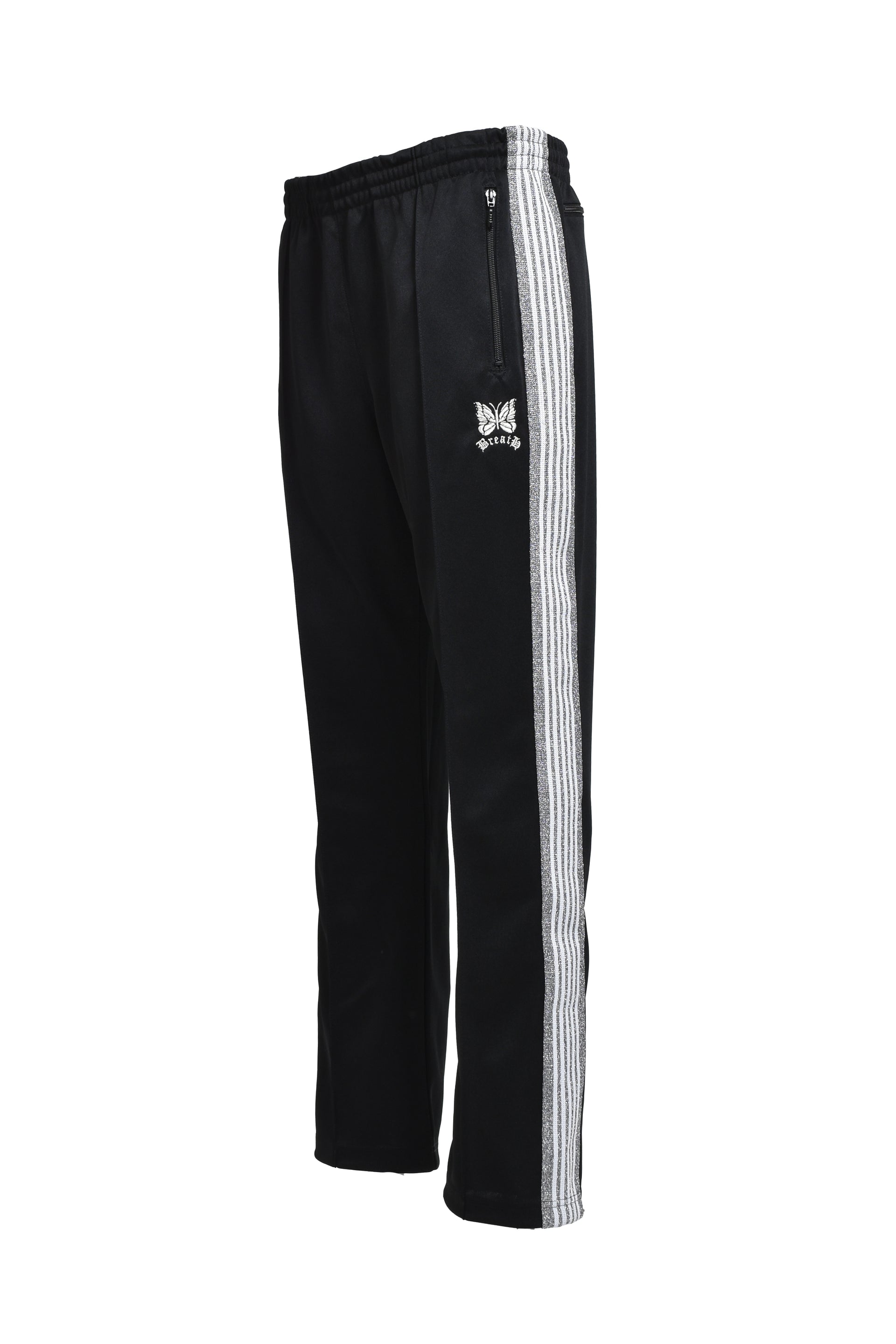 BREATH × Needles NARROW TRACK PANT - POLY SMOOTH / BLK SILVER