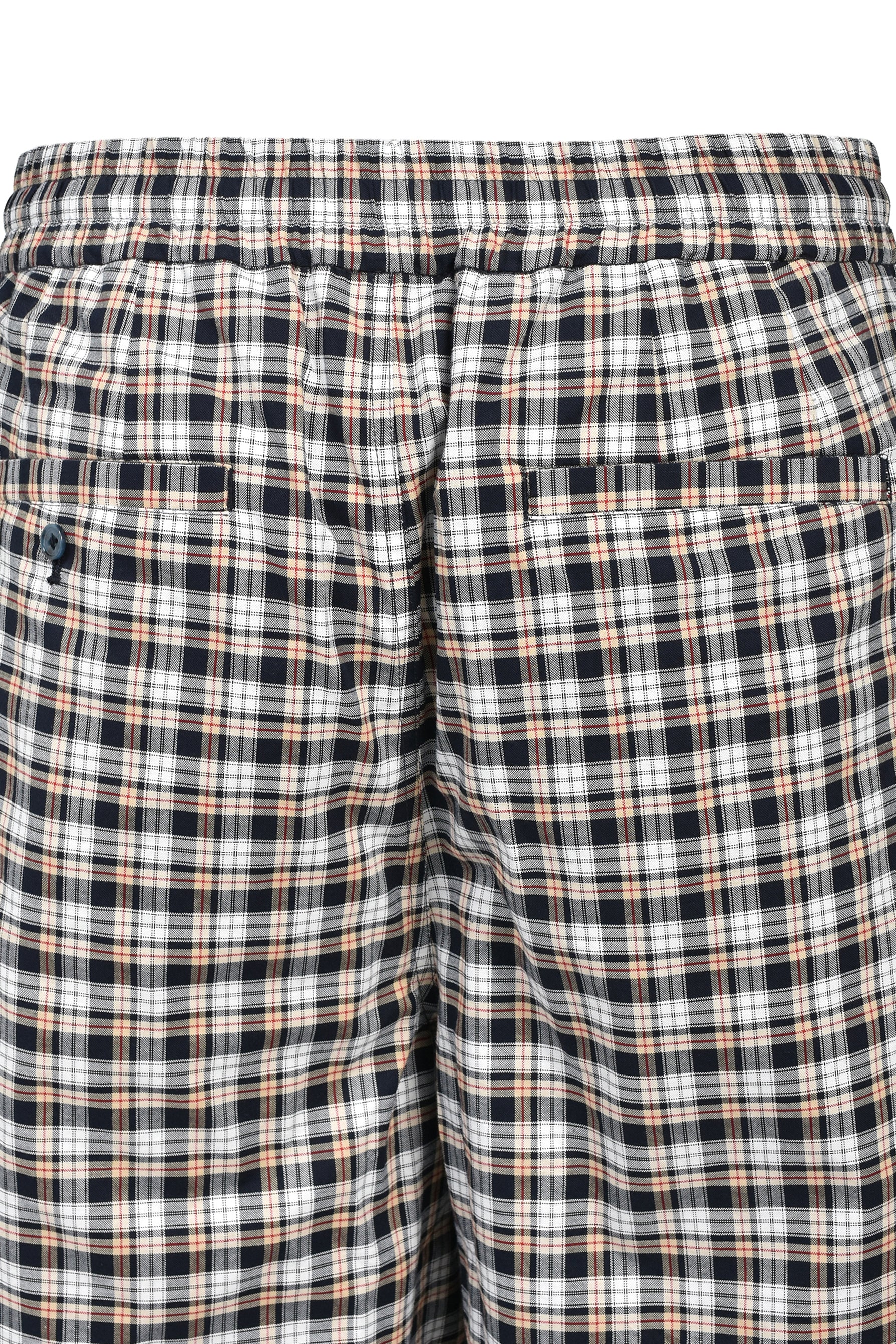 EMBLEM LOGO CHECK SHORTS / WHT