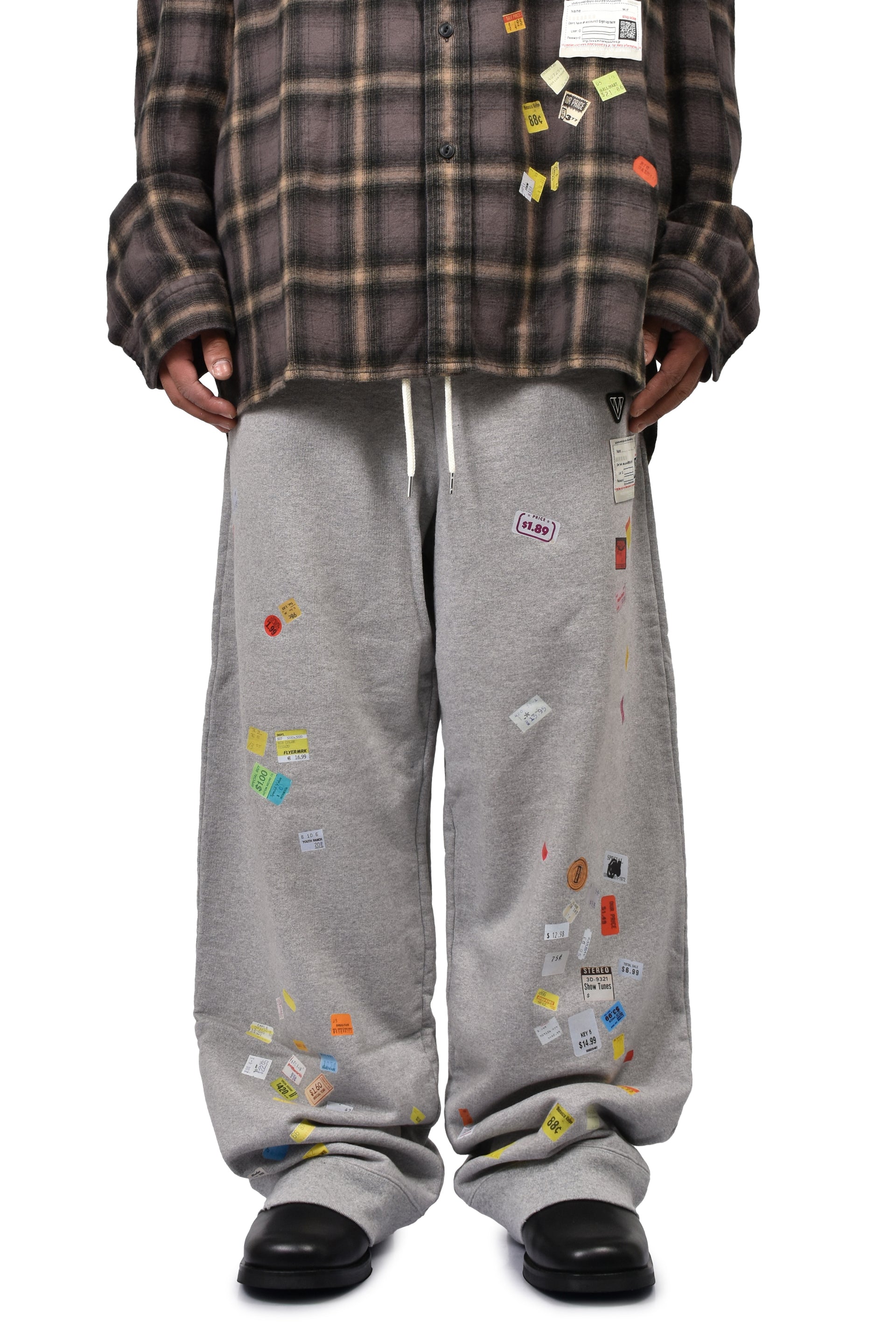 PRICE STICKER SWEAT PANTS / GRY