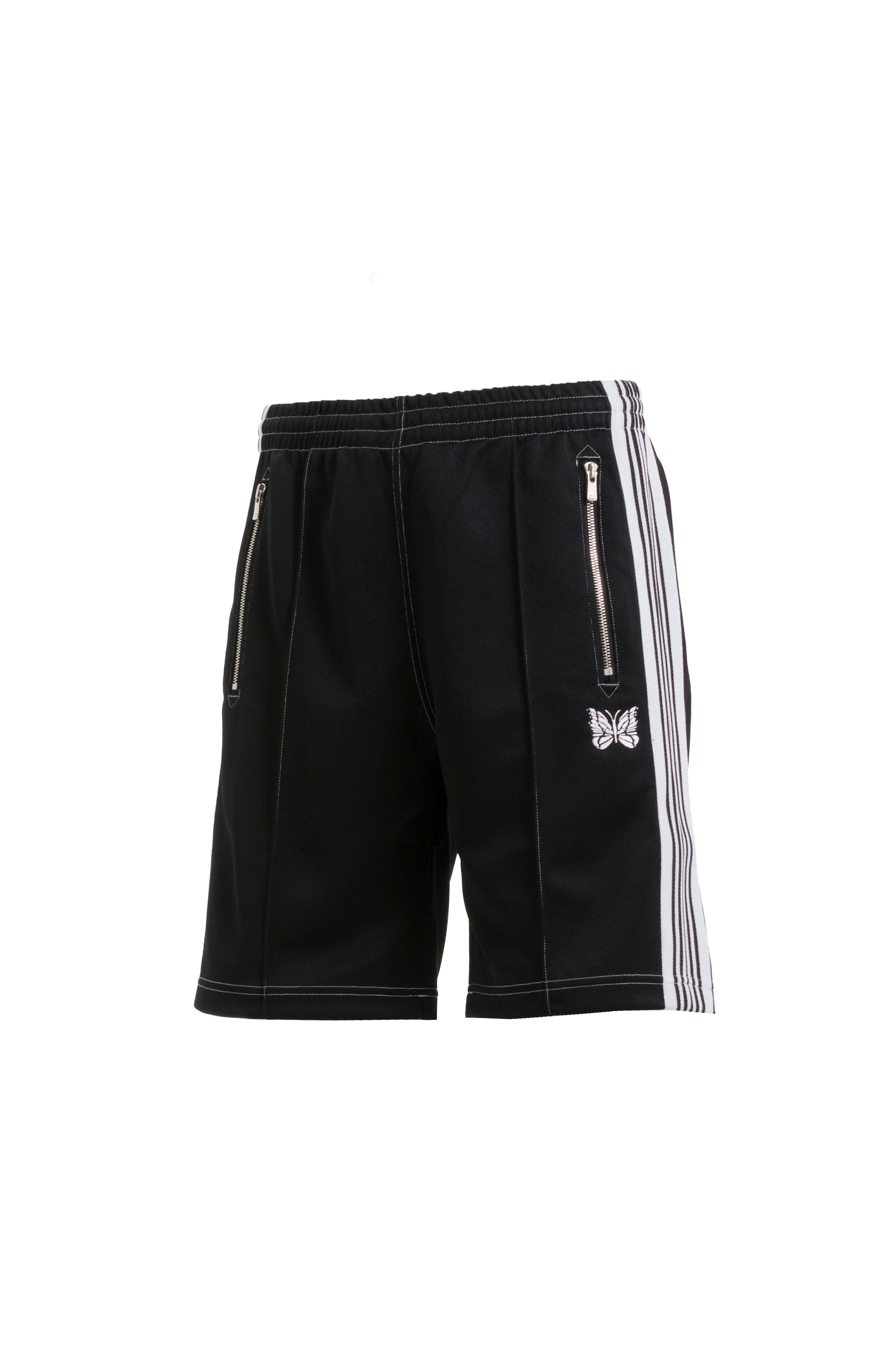 Needles ニードルズ SS23 TRACK SHORTS - POLY SMOOTH(EXCLUSIVE) / BLK WHT -NUBIAN